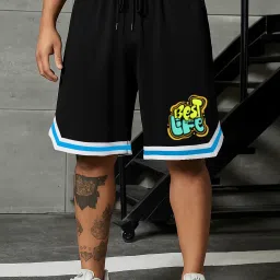 Printed Men Black Casual Shorts, Gym Shorts, Running Shorts-image-78