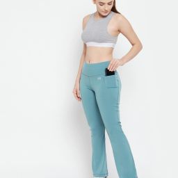 Women Solid Blue Track Pants-image-46