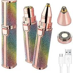 2In1 Eyebrow Remover Painless Rainbow Blowles Hair Remover Trimmer USB chargable Strips-image-51