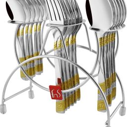 Tiffiny Gold Plated Stainless Steel Cutlery Set-17