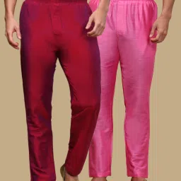 Pack of 2 Mens Cotton Blend Ethnic Wear Solid Pyjama Men Pyjama-image-10