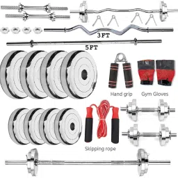 10 kg (2.5Kgx4pc) Steel Plates 3 curl 5 straight 28mm rod Home Gym Set Home Gym Combo-15