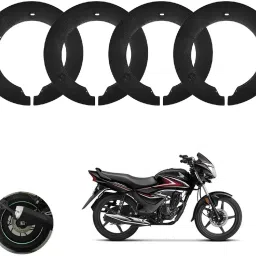 18 Inch Half Disc Pro Wheel cover Pack of 4 ( Black) For Honda Shine Wheel Cover For NA NA-image-27