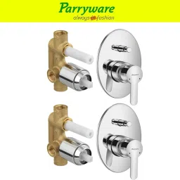 Claret concealed Diverter Body with Concealed Upper Part set of 2 pic 162 Claret Diverter with upper trim | Hot and Cold water Mixer | Complete set Diverter Faucet-33