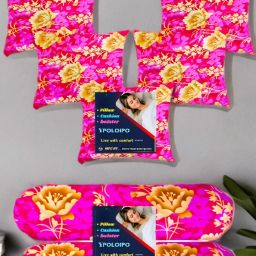 Combo Set Of 5 Cushion 2 Microfibre Solid Bolster Pack of 7-image-56
