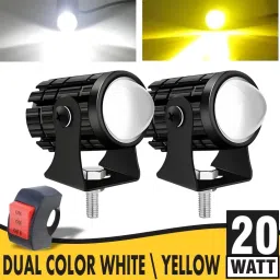 Mini Drive LED Fog Light Projector Lens Spotlight High and Low Beam With Switch Fog Lamp Motorbike, Car, Truck, Van LED (12 V, 12 W)-20