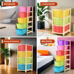 nejadhari Multi-Purpose Modular Drawer Rack Storage Abs Plastic Extra Large PP Collapsible Wardrobe image 3
