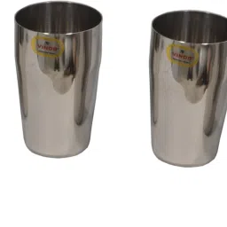 (Pack of 6) round glass 400 ml set of 6 Glass Set Water/Juice Glass-46