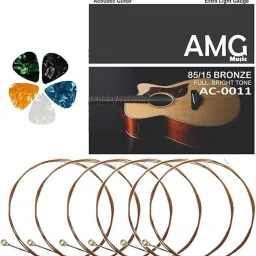 Acoustic Guitar G-3rd Bronze Strings with 5 Picks Guitar String-20
