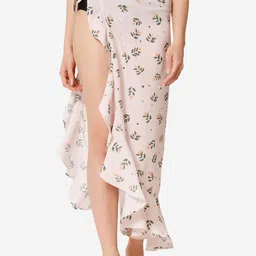 Beau Design Floral Printed Wrap Around Swimwear Cover Up Skirt-image-45