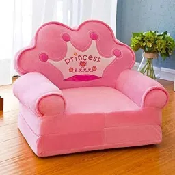 sofa cum bed Comfort & Back Support Microfiber for kids 0 to 3 Years pack of 1pcs princess-25