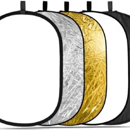Hiffin 100X150CM 5-in-1 Collapsible Reflector White Off-White Black Gold Silver Reflector-2
