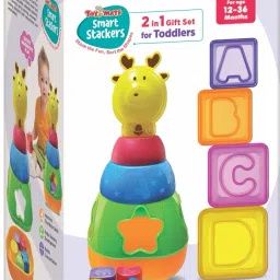 Smart Stackers 2 in 1 Gift Stacking Rings & Shape Sorter Blocks for 12Months+-0