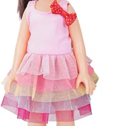 Girl Doll in Pink Top & Net Skirt With Accessories For Kids Age 2 years & Above-10