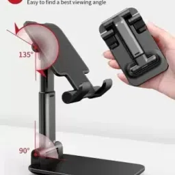 WHISTLE9 New Mobile Stand Holder - [2021Updated] Angle and Height Adjustable Mobile Holder Single Gimbal for Mobile image 4