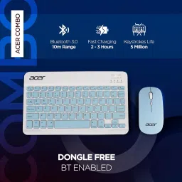 Acer Rechargeable Bluetooth Keyboard & Mouse Combo Bluetooth, Wireless Standard Multi-device Keyboard Compatible with Desktop, Laptop, Tablet image 3