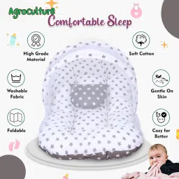 agroculture Cotton Kids Washable Mosquito Net/Insect Protection Net for Babies with Portable Mattress and Pillow Mosquito Net image 5