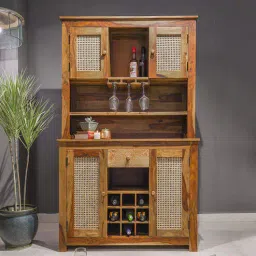 fabuliv Sheesham Wood Bar Cabinets in Teaks Finish-picture-31