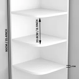 captiver Big Edden Wooden Books and Showpieces Rack 5 Shelf Engineered Wood Open Book Shelf image 4