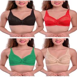 Pack of 4 Women Everyday Non Padded Bra-19