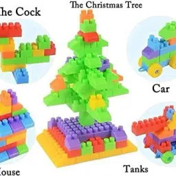 green stone 256+ Pcs Building Blocks Toy Set Creative Learning Educational image 2