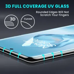 ArmourPro Edge To Edge Tempered Glass for OnePlus 12R 5G, One Plus 12R 5G, 1+ 12R 5G, OnePlus 12R, UV Curved Screen Protector with Easy Installation Kit image 4