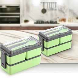 Buy 1 Get 1 Free Lunch Box Combo | Pista Green Color | 6 Containers Lunch Box-image-46