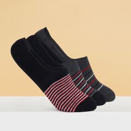 Ajile by Pantaloons Men Pack Of 3 Striped No-Show Shoe Liner Socks-38