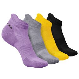 Heelium Men Pack Of 4 Patterned Anti-bacterial Ankle-Length Socks-7