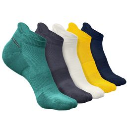 Heelium Men Pack Of 5 Patterned Odour-Free Padded Base Anti-bacterial Ankle-Length Socks-image-83