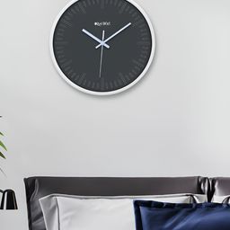 OLIVE TREE White & Black Contemporary Round Wall Clock-56