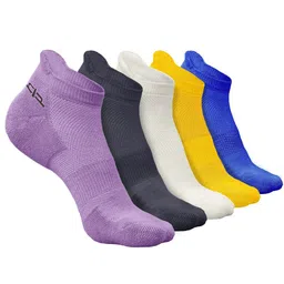 Heelium Men Pack Of 5 Self-Design Ankle-Length Socks-image-72
