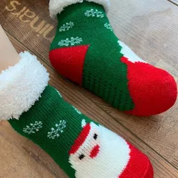 EL REGALO Kids Red & Green Patterned Calf-Length Winter Socks-46