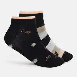 Jockey Women Pack Of 2 Patterned Ankle Length Socks-49