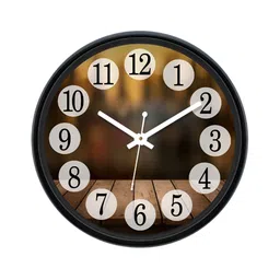 Aura Brown & White Textured Wall Clock-image-40