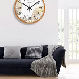 OLIVE TREE Orange & White Printed Analogue Contemporary Wall Clock-image-93