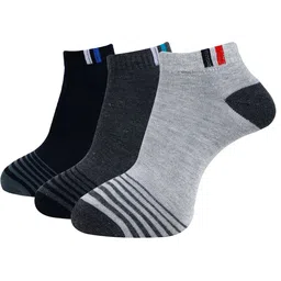 Dollar Socks Pack Of 3 Striped Ankle Length Socks-48