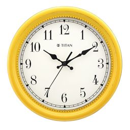 Titan Yellow & White Contemporary Wall Clock-image-12