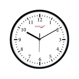 RANDOM White & Black Contemporary Round Wall Clock-picture-15