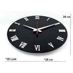 FASTQT Black & White Contemporary Wooden Wall Clock-image-91