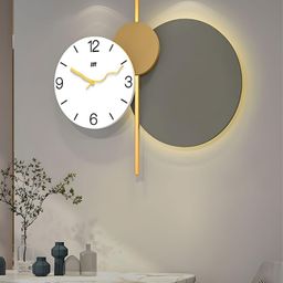 The Art House White & Grey Textured Contemporary Wall Clock-12