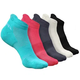 Heelium Women Pack Of 5 Anti-Bacterial Ankle Length Socks-image-29