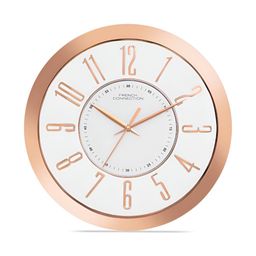 French Connection White & Rose Gold Analogue Contemporary Wall Clock-picture-11