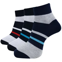 Dollar Socks Men Pack Of 3 Striped Ankle-Length Socks-image-72