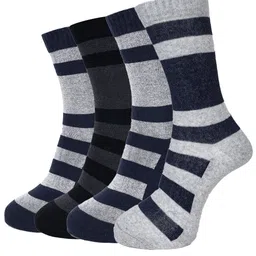 Dollar Socks Men Pack Of 4 Assorted Above Ankle Length Socks-21