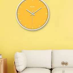 OLIVE TREE White & Yellow Contemporary Wall Clock-image-56