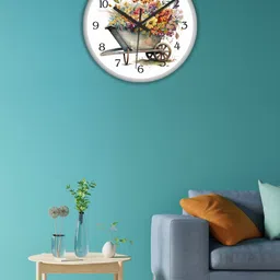 OLIVE TREE White & Black Printed Analogue Contemporary Wall Clock-image-74