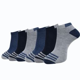 Dollar Socks Men Pack of 6 Ankle-Length Patterned Socks-58