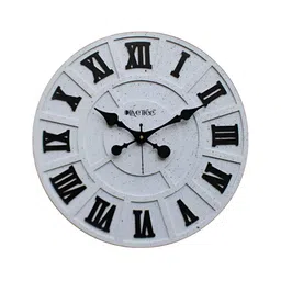 OLIVE TREE White & Black Contemporary Analogue Wooden Wall Clock-92