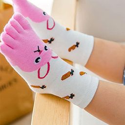 EL REGALO Kids Pack Of 4 Patterned Calf Length Socks-5